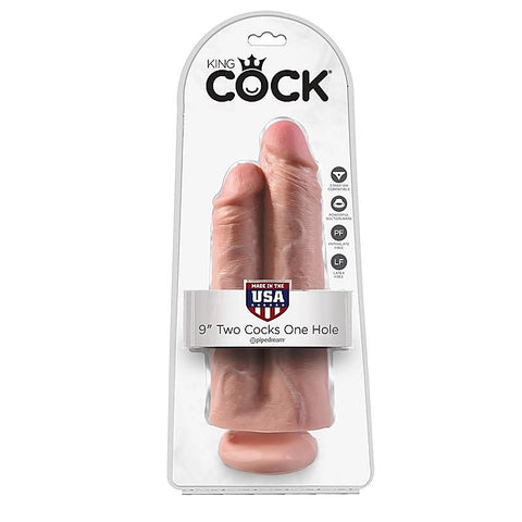 King Cock Two Cocks One Hole Realistic Double Dildo