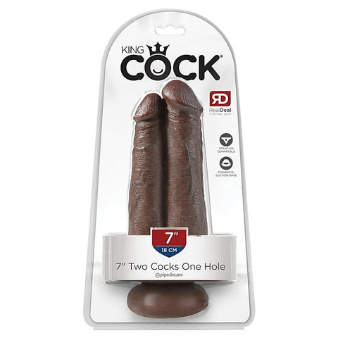 King Cock Two Cocks One Hole Realistic Double Dildo