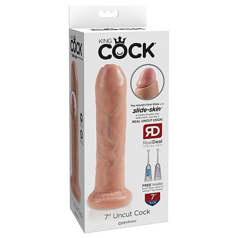 King Cock Uncut Lifelike with Foreskin by Pipedream Products