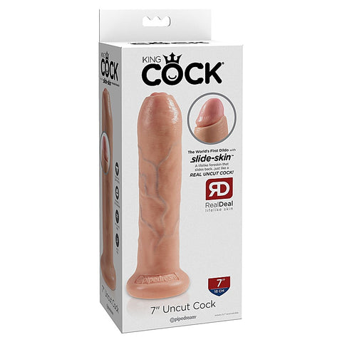 King Cock Uncut Lifelike with Foreskin by Pipedream Products