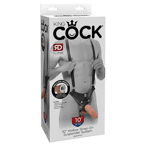 King Cock 10 Inch Hollow Strap-On by Pipedream Products