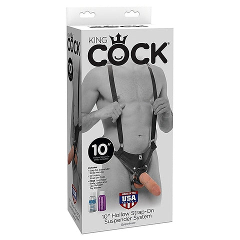 King Cock 10 Inch Hollow Strap-On by Pipedream Products
