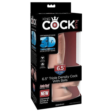 King Cock Plus Triple Density Realistic Cock with Balls