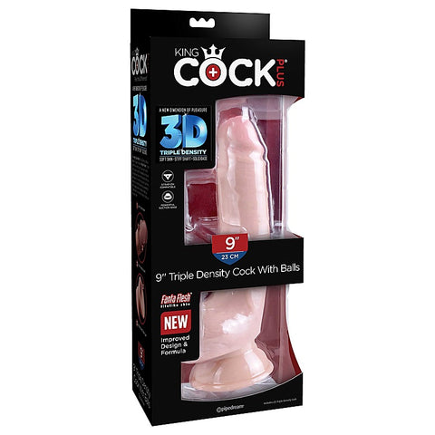 King Cock Plus Triple Density Realistic Cock with Balls