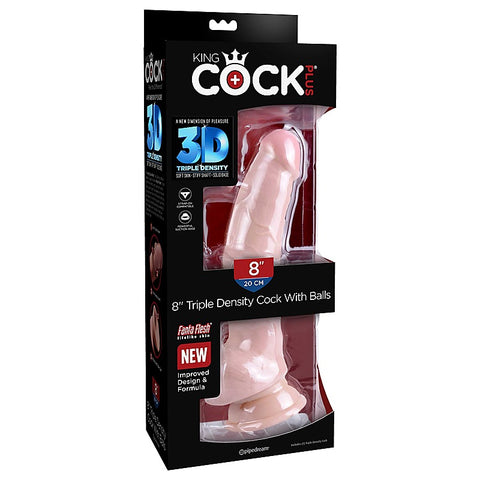 King Cock Plus Triple Density Realistic Cock with Balls