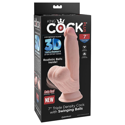 King Cock Plus Triple Density Cock With Swinging Balls