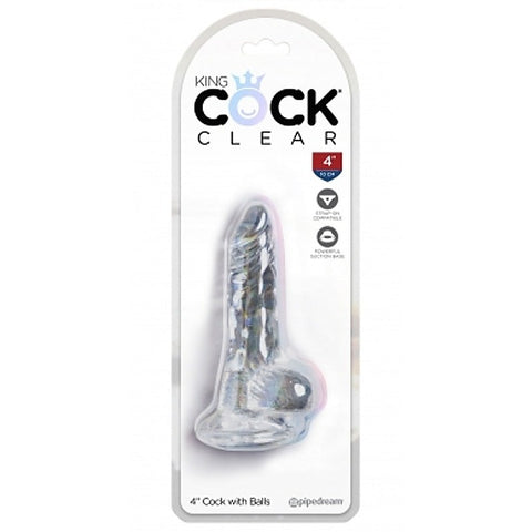 King Cock Clear Realistic Cock with Balls