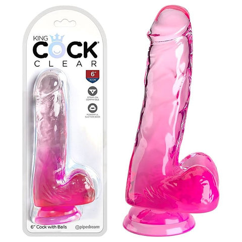 King Cock Clear 6 Inch Dildo by Pipedream Products