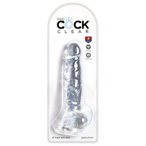 King Cock Clear Realistic Cock with Balls