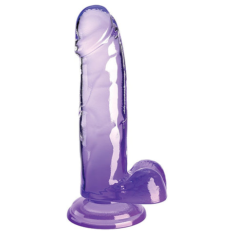King Cock Clear 7 Inch Realistic Cock with Balls