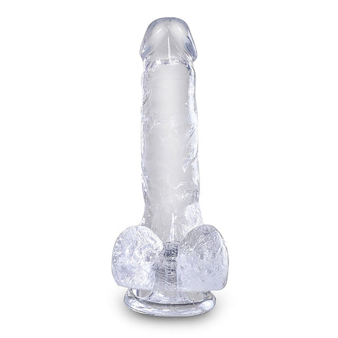 King Cock Clear Realistic Cock with Balls