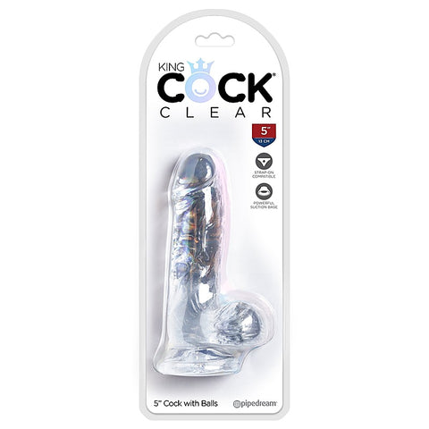 King Cock Clear Realistic Cock with Balls