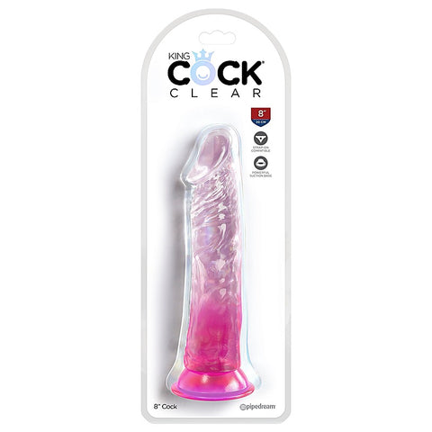 King Cock Clear 8 Inch Realistic Pleasure Dildo