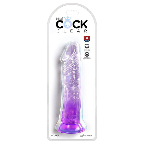 King Cock Clear 8 Inch Realistic Pleasure Dildo