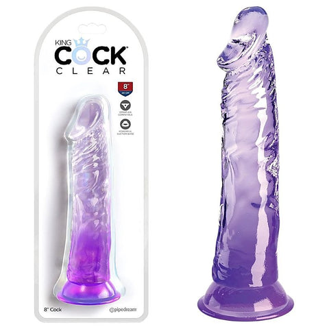 King Cock Clear 8 Inch Realistic Pleasure Dildo