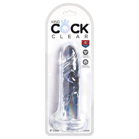 King Cock Clear Realistic Cock With Suction Cup Base