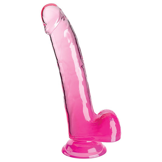 King Cock Clear 9 Inch Realistic Cock with Balls