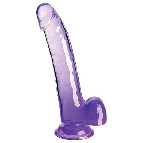 King Cock Clear 9 Inch Realistic Cock with Balls