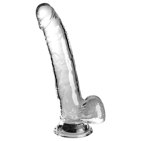 King Cock Clear Suction Cup Base Dildo with Balls