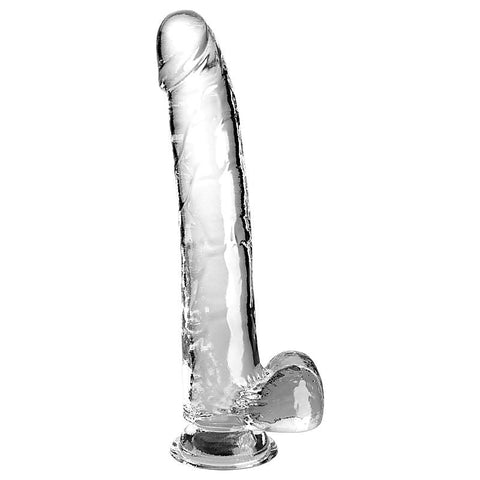 King Cock Clear Suction Cup Base Dildo with Balls
