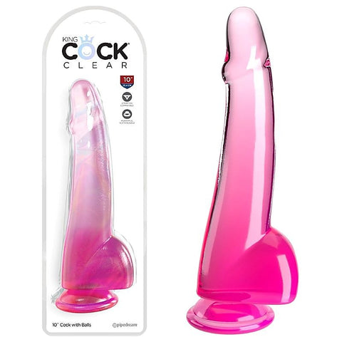 King Cock Clear 10 Inch Realistic Dildo