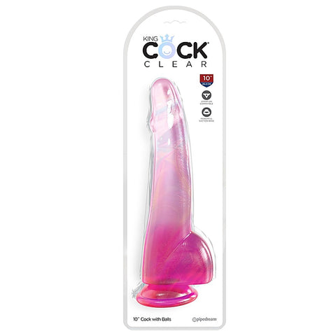 King Cock Clear 10 Inch Realistic Dildo