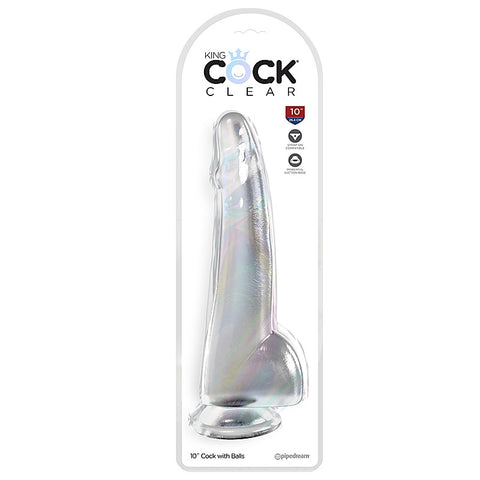 King Cock Clear 10 Inch Realistic Dildo