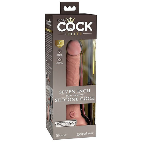 King Cock Elite Dual Density Silicone Cock Tan