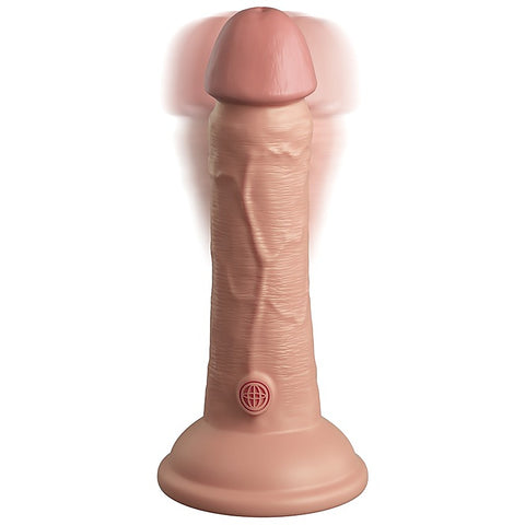 King Cock Elite 6" Vibrating Silicone Dual Density Cock