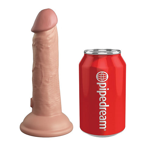 King Cock Elite 6" Vibrating Silicone Dual Density Cock