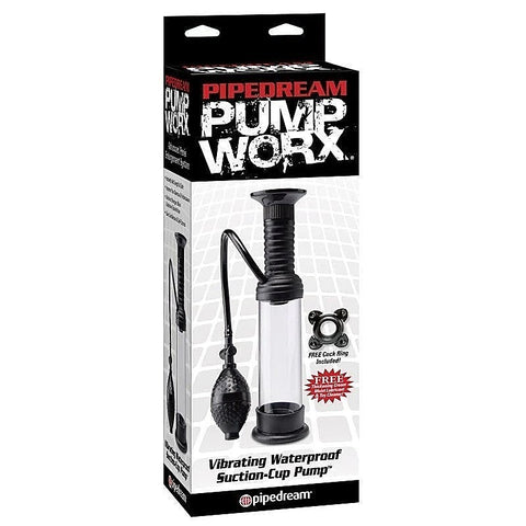Pump Worx Vibrating Waterproof Suction Cup Penis Pump