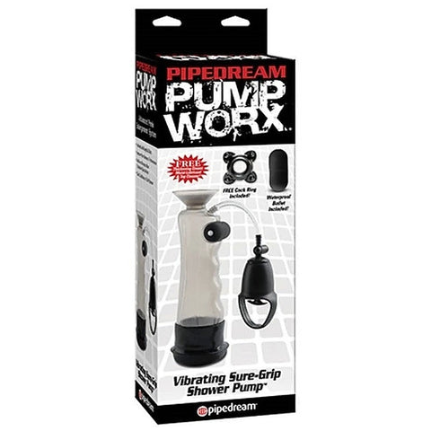 Pump Worx Vibrating Sure Grip Shower Penis Pump