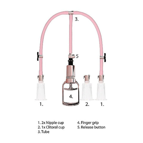 Clitoral and Nipple Pump Set Large by Shots Toys