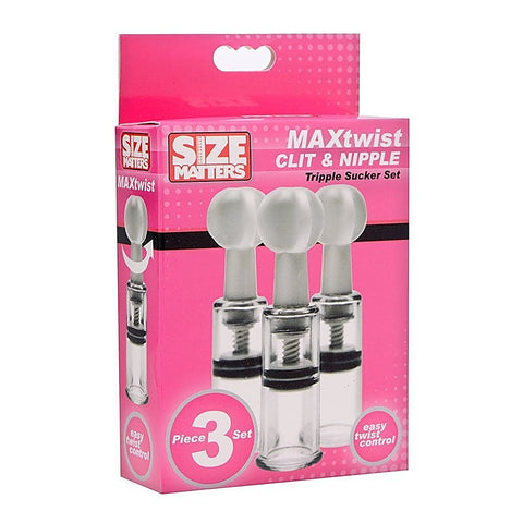 Max Twist Clit and Nipple Triple Sucker Set by XR Brands