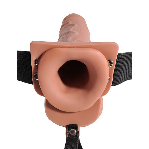 Fetish Fantasy 7.5 Inch Hollow Squirting Strap-On with Balls