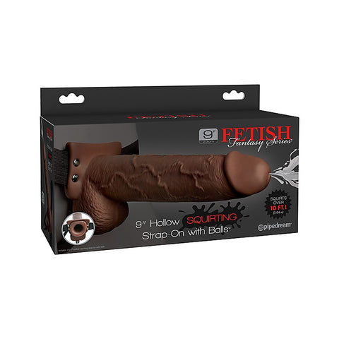 Fetish Fantasy 9 Inch Hollow Squirting Strap-On