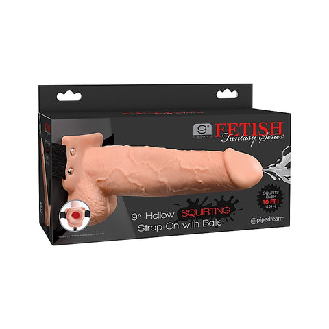 Fetish Fantasy 9 Inch Hollow Squirting Strap-On