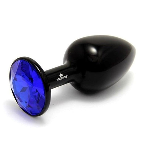 Black Aluminium Medium Blue Plug by Rosebuds Jewelry