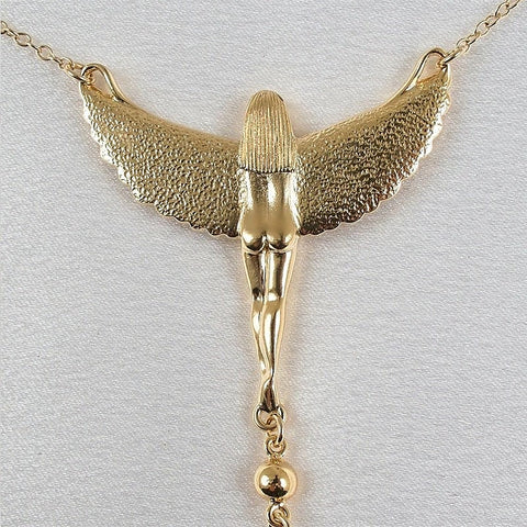 Breast Necklace The Breath Of Isis Gold by Sylvie Monthule