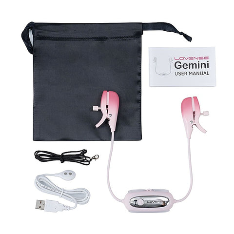 Gemini App Controlled Vibrating Nipple Clamps by Lovense