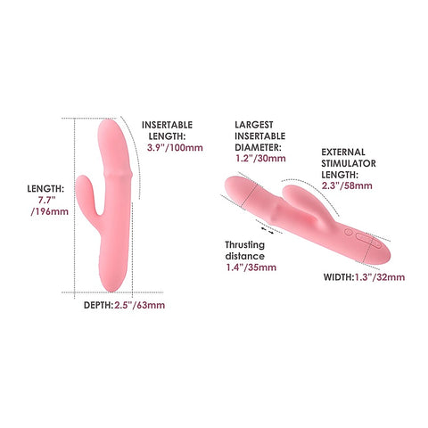 Mora Neo Rabbit Vibrator With Thrusting Beads by Svakom