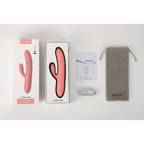 Mora Neo Rabbit Vibrator With Thrusting Beads by Svakom