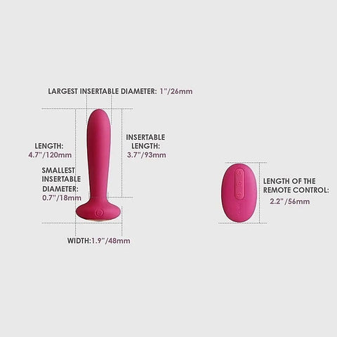 Primo Warming Remote Controlled Anal Plug Vibrator by Svakom