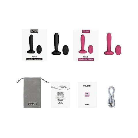 Primo Warming Remote Controlled Anal Plug Vibrator by Svakom