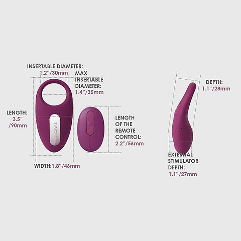 Winni Smart Remote Control Vibrating Cock Ring by Svakom