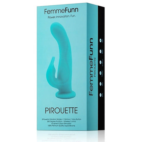 Pirouette Rotating Wireless Rabbit Vibrator by FemmeFunn