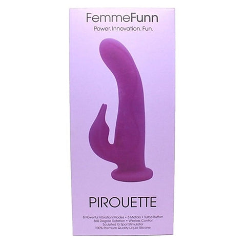 Pirouette Rotating Wireless Rabbit Vibrator by FemmeFunn
