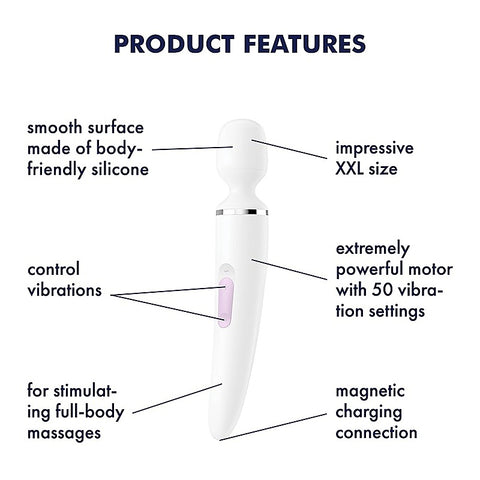 Wand-er Woman 50 Functions Body Wand Massager by Satisfyer
