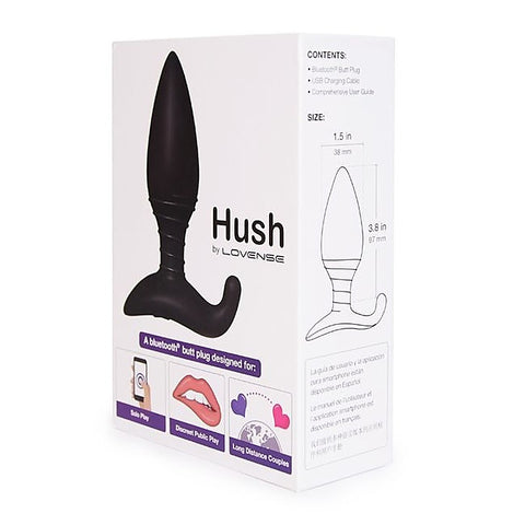 Hush Bluetooth Compatible Vibrating Anal Plug by Lovense
