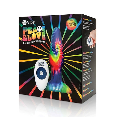 Peace and Love Tie-Dye Rimming Plug by B-Vibe